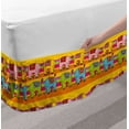 thumbnail image 2 of Elephant Nursery Bed Skirt, Funky Floral Eastern Elephants Colorful Hand Drawn Fantasy, Elastic Bedskirt Dust Ruffle Wrap Around for Bedding Decor, 4 Sizes, Multicolor, by Ambesonne, 2 of 2