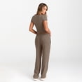 thumbnail image 2 of SUNBS 2 Piece Outfits Matching Summer Sweatsuit Lounge Set Womens Wide Leg Pants Side Ruching Crop Top, 2 of 7