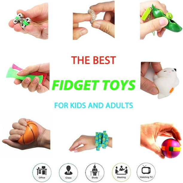 Lot de 4 balles anti-stress spongieuses pour enfants, jouets anti-stress en  forme de pieuvre pour adultes, balles à presser sensorielles Netos pour  autisme, TDAH, pour remplir des sacs à friandises : 
