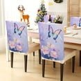 thumbnail image 3 of Decorative Chair Back Cover One Size x2 Chair Cover Dining Chair Slipcovers Chair Back Decoration Festival Chair Decoration Light Purple Rainbow Butterfly, 3 of 6