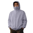 thumbnail image 3 of LWFFDAW Men's UPF 50+ Sun Protection Jacket Hooded with Mask Lightweight Long Sleeve Hooded Jackets Breathable Loose Hiking Athletic Jacket, 3 of 8