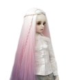 thumbnail image 4 of Peluca de muñeca BJD degradada, peluca de muñeca BJD de fibra resistente al calor para peluca de muñeca 1/3 1/4 1: 4 rosa perfke BJD Doll Wig, 4 of 8