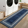 thumbnail image 2 of HOMERRY 2' x 6' Modern Geometric Area Rug for Living Room Non Slip Washable Carpet, Blue, 2 of 5