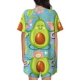 thumbnail image 3 of Kdxio Avocado Keep Calm Print Pajamas Sets for Women Short-Sleeved Pjs with Lounge Shorts Two Piece Sleepwear S-4XL, 3 of 8