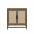 thumbnail image 5 of Ameriwood Home Lennon 2 Door Storage Cabinet, Medium Brown and Faux Rattan, 5 of 9