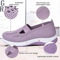 thumbnail image 4 of Women's Comfortable Breathable Knitted Sneakers,Women's Cut-Out Sneakers, Lightweight Outdoor Casual  Breathable Soft Slip On Flat Shoes, 4 of 8