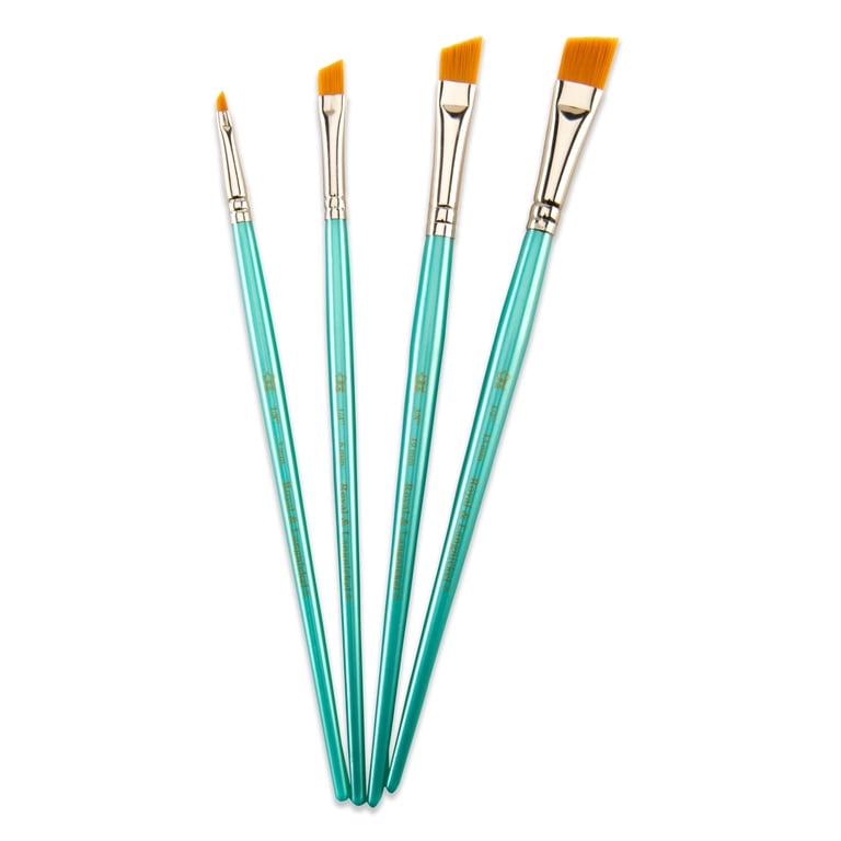 Royal & Langnickel 4pc Gold Taklon All Media Angular Paint Brush