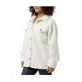 thumbnail image 5 of 32 Degrees Womens Cozy Fleece Shirt Jacket Oversized Cream XS/S, 5 of 5