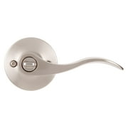 Brinks Keyed Entry Modern Wave Style Lever Doorknob with Pro-Guard, Satin Nickel Finish
