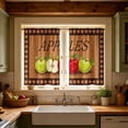 thumbnail image 4 of Apples Kitchen Curtain Set with Valance - 3 Piece Short Tier Panels & Swag, Washable Polyester Farmhouse Window Treatments for Sink, Light Filtering Decorative Drapes, 4 of 7
