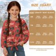 thumbnail image 6 of DISNIMO Christmas Deer Tree Printed Girls' Long Sleeve Tops Kids Casual Tunic Top Tie Front Loose Fits Blouse Soft Crewneck Pullover Shirts, 6 of 8