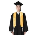 thumbnail image 6 of Graduation Stole Plain Stole Teens Unisex College Scarf Not Fading, 6 of 17