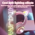 thumbnail image 5 of Cat Ear Wireless Gaming Headset for PS5/PC/PS4/Phone/Nintendo Switch,Over Ear 2.4G/Bluetooth Gaming Headphones with HD Biult-in Mic,Lightweight,Ultra-low Latency,RGB,Pink, 5 of 7