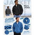 thumbnail image 5 of LONKITO Mens Jackets Lightweight Waffle Casual Sweatshirt Outerwear Jackets with Pockets, 5 of 8