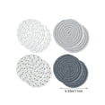 thumbnail image 3 of Woven Round Placemats Cotton Rope Table Mats Heat Insulation Coasters for Kitchen Dining Table Decor Waterproof Washable Protective Hot Dish Pad Natural Home Style Rustic Accent, 3 of 7