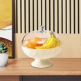 thumbnail image 4 of Pedestal Fruit Bowl With Lid Decorative Fruit Plate With Draining Holes Fruit Basket Bowl Holder Multifunctional Countertop Fruit Bowl, 4 of 5