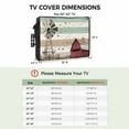 thumbnail image 3 of Outdoor TV Cover 70 to 75 Inches, Country Windmill Farmhouse Butterfly Wood Grain Waterproof and Weatherproof TV Cover with Remote Control Pocket, Flat Screen TV Cover Protector for Outside TV, 3 of 6