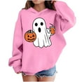 thumbnail image 2 of Bnwani Kids Pullover Sweatshirts Long Sleeve Fleece Casual Oversized Cute Solid Pocket Pink Size 11 Years, 2 of 9