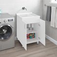 thumbnail image 4 of Foster 2-Door Laundry Room Utility Tub and Sink Engineered Wood White, 4 of 10