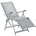 thumbnail image 1 of Outsunny Foldable Lounge Chair with Adjustable Backrest and Footrest - Set of 1, Grey, 1 of 10