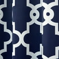 thumbnail image 5 of TOWN & COUNTRY EVERYDAY Ironwork Geo Trellis Sateen Indoor Curtains, Room Darkening Blackout, Grommet Top, Energy Efficient, 2-Pack Set, 52"x108", Peacoat Blue, 5 of 10