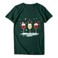 thumbnail image 1 of Camisas de Navidad Para Mujer Tops de Cuello Redondo Blusa Informal de Manga Corta Con Estampado de Moda Odeerbi  ODB195659, 1 of 6