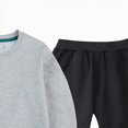 thumbnail image 4 of TOWED22 Toddler Girl Boy Pants Set 2 Piece Clothes Long Sleeve Graphic Tees and Stretch Pants for Toddler Fall Winter Outfits Clothing(Light Gray,18-24 M), 4 of 4