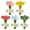 Multicolor, variant on YiaNXan 1 Pack Bee Watering Stations for Garden, Hummingbird Feeder with Stake Base, Flower-Shaped Resin Bee Cups Water for Bees (Yellow)