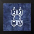 thumbnail image 2 of Reed, Tara 15x15 Black Modern Framed Museum Art Print Titled - Festival of Lights blue II-Dreidels, 2 of 5