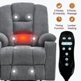 thumbnail image 2 of Spaco Lift Recliner Chair with Massage and Heat for Elderly, Overstuffed Wide Recliners, Heavy Duty Motion Mechanism with USB and Type C Ports, 2 Steel Cup Holders, Gray, 2 of 11