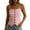 Pink, variant on SHTXOZHI Womens Linen Tank Tops Spaghetti Strap Button Front Cropped Tees Square Neck Comfortable Casual Top