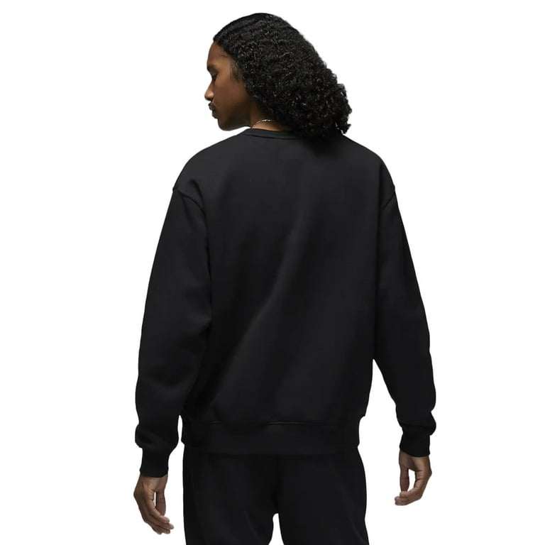 Men s Jordan Black Brooklyn Fleece Crew Neck Sweatshirt DQ7520 010 2XL Walmart