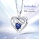 thumbnail image 5 of Collar de plata de ley S925 Silvora para mujer Collares con piedra natal del infinito Corazón Cumpleaños Navidad Aniversario San Valentín Joyas Regalos, 5 of 8