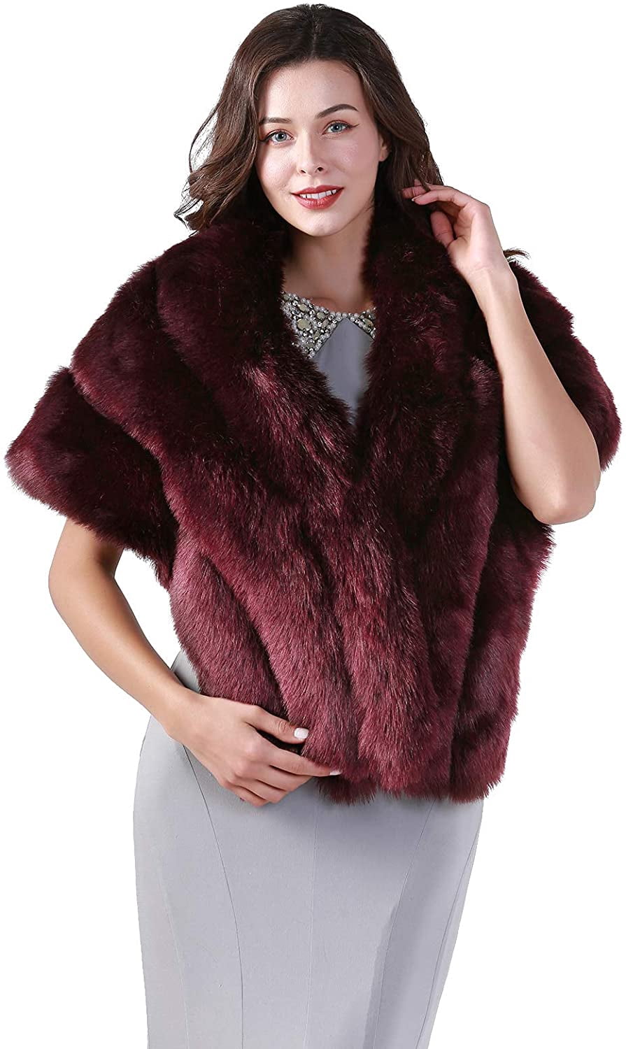 fake fur wraps and shawls