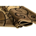 thumbnail image 4 of HR HANDCRAFT RUGS HR Beige, Chocolate, Multi Modern Area Rugs-Abstract with Wavy Swirls -Shed Free 2' x 7' Runner, 4 of 5