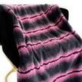 thumbnail image 2 of Plutus Brands Plutus Fuchsia Black Fluffy Fields Faux Fur Luxury Throw Blanket, Throw 60W x 84L, 2 of 3