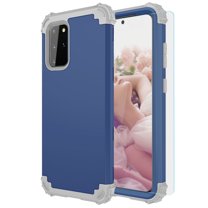 Dteck Shockproof Case For Samsung Galaxy S20 Plus / S20  5G (2020 Release), Full-Body Dual Layer Rugged Case with Tempered Glass Screen Protector Cover, Blue