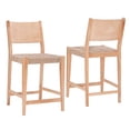 thumbnail image 2 of Holden 24" Counter Stools, Set of 2, Natural with Handwoven Seagrass Seat, 2 of 11