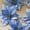 Blue, variant on 8-Count Christmas Tree Flowers, 5.1-Inch Blue Glitter Poinsettia Ornaments with 3-Layer Sparkly Powder Design for Holiday Tree Decor, Wreaths, and Winter Party Centerpieces