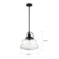 thumbnail image 6 of 60/6759-Nuvo Lighting-Basel-1 Light Pendant-13.75 Inches Wide by 14.63 Inches High-Matte Black Finish, 6 of 8