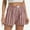 Red, variant on Women's Striped Wide Leg Shorts Casual Elastic Waist Shorts with Pocket