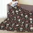 thumbnail image 6 of Pofeuu Skulls And Red Eyeballs Print Ultra-Soft Micro Fleece Blanket,for Bed Or Sofa,All Season Throw Blankets Flannel Blanket-50"x40", 6 of 7