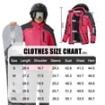 thumbnail image 3 of TACVASEN Women's Winter Waterproof Windproof Snow Ski Jackets Warm Thermal Fleece Thick Hooded Coat with Multi-Pockets for Outdoor Hiking Snowboarding Rose Grey 2XL, 3 of 7