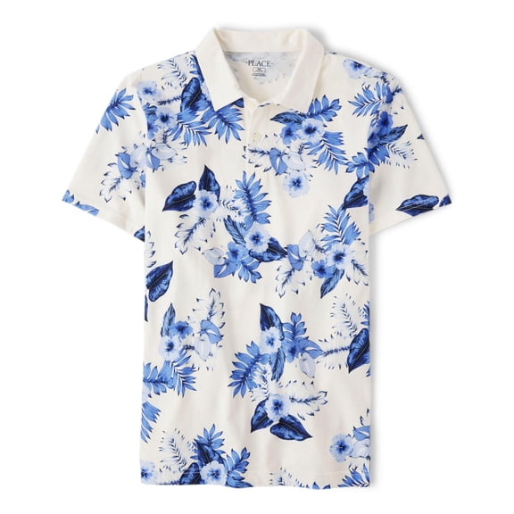 The Children's Place,Short Sleeve Pique Polo,White,XSmall (Adult)