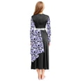 thumbnail image 2 of vastwit Women Long Sleeve Praise Dance Dress Liturgical Dancewear Tunic Robes Worship Dancing Gowns Black XXL, 2 of 6