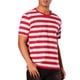 thumbnail image 5 of Camiseta de rayas INSPIRE CHIC para el Día del Padre para hombres, camiseta de manga corta, cuello redondo, casual, L, rojo y blanco, 5 of 6