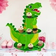thumbnail image 6 of 3-layer Dinosaur Cupcake Rack Party Decoration Dinosaur Themed Cupcake Stand Dessert Tower Party Birthday Supplies, 6 of 7