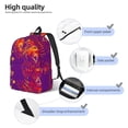 thumbnail image 4 of Lsque Bright Textured Animal Pattern Canvas Daypack, Durable Backpack, High-quality Versatile Backpack,Vintage Compact Backpack-Medium, 4 of 6