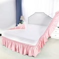 thumbnail image 4 of Unique Bargains Elastic Dust Ruffled Bed Skirt with 15" Drop Twin Light Pink, 4 of 8