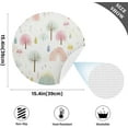 thumbnail image 4 of Coolnut Round Braided Placemats Set of 4,Colorful Tree Washable Dining Table Durable PVC 15 Inch Non-Slip Heat Resistant Place Mats for Table Decor Home Decor, 4 of 7